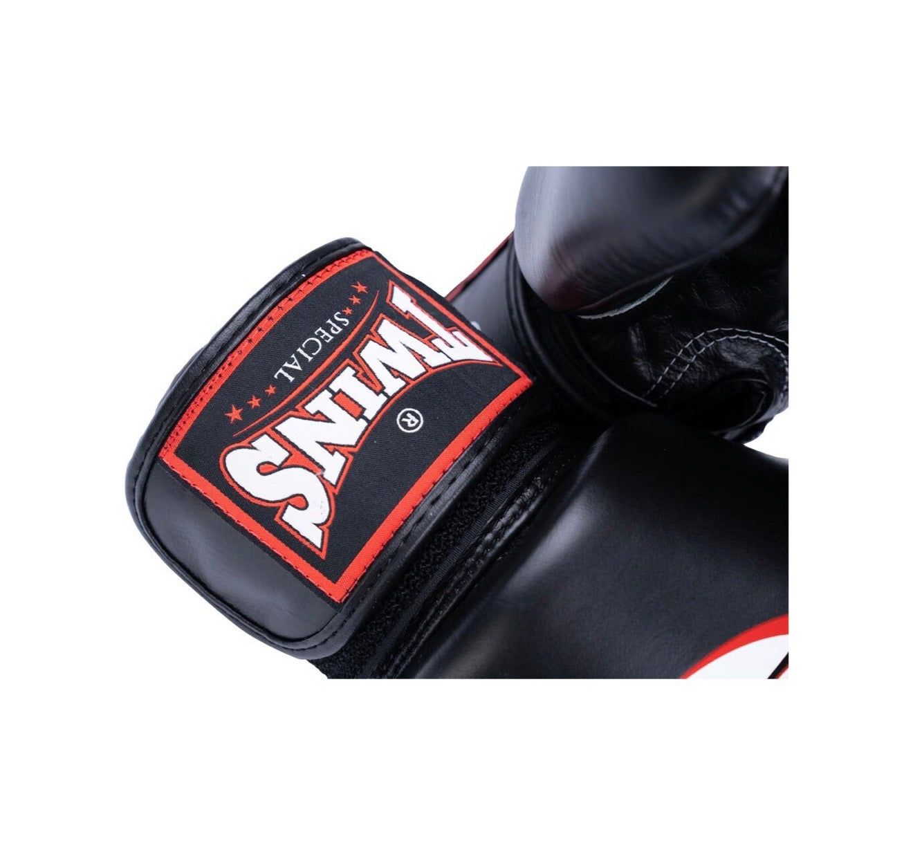 TWINS BLACK VELCRO MUAY THAI BOXING GLOVES FITNESS