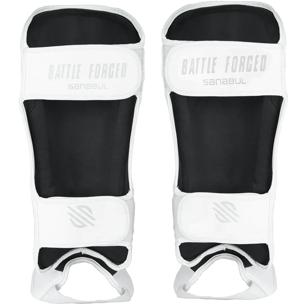 SANABUL BATTLE FORGED WHITE SHIN GUARDS FITNESS