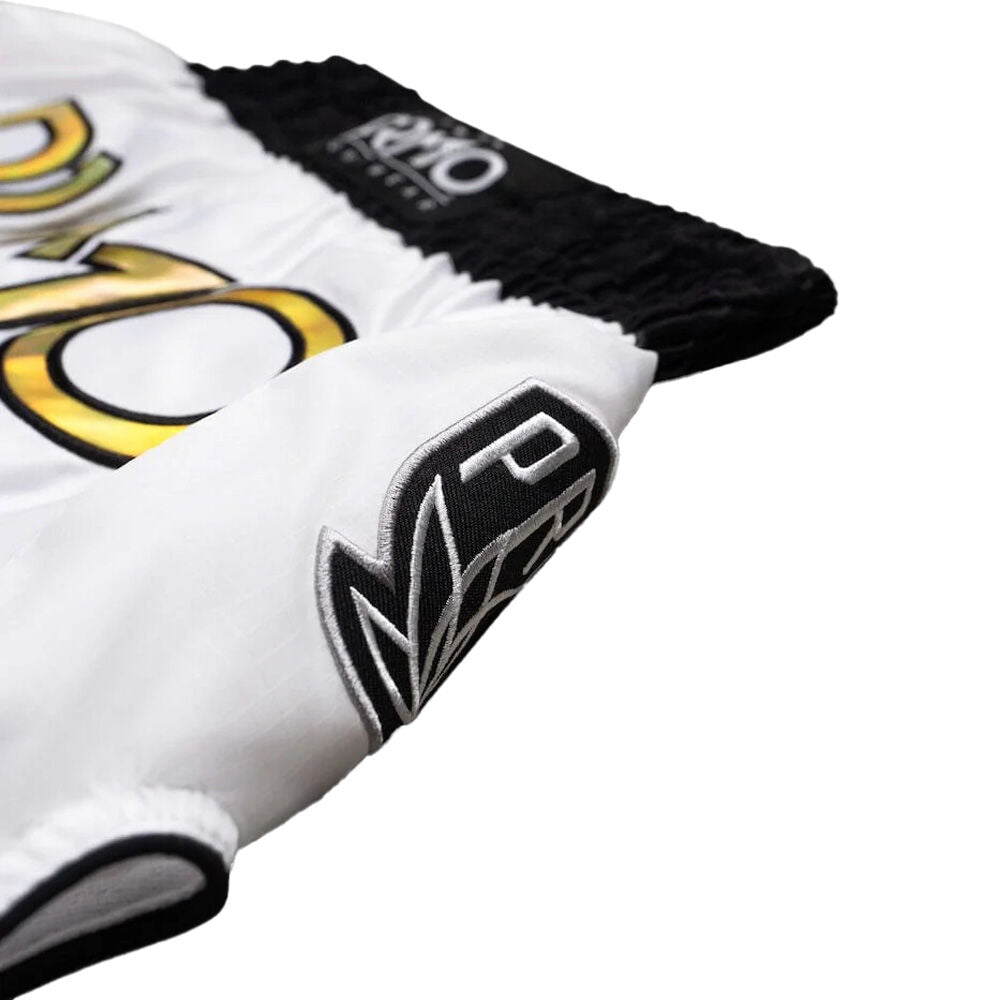 PRIMO MELROSE OG WHITE/GOLD MUAY THAI SHORTS