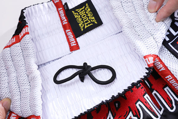 FLUORY BLOODBATH BLACK MUAY THAI SHORTS