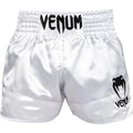 VENUM CLASSIC WHITE/BLACK MUAY THAI SHORTS FITNESS
