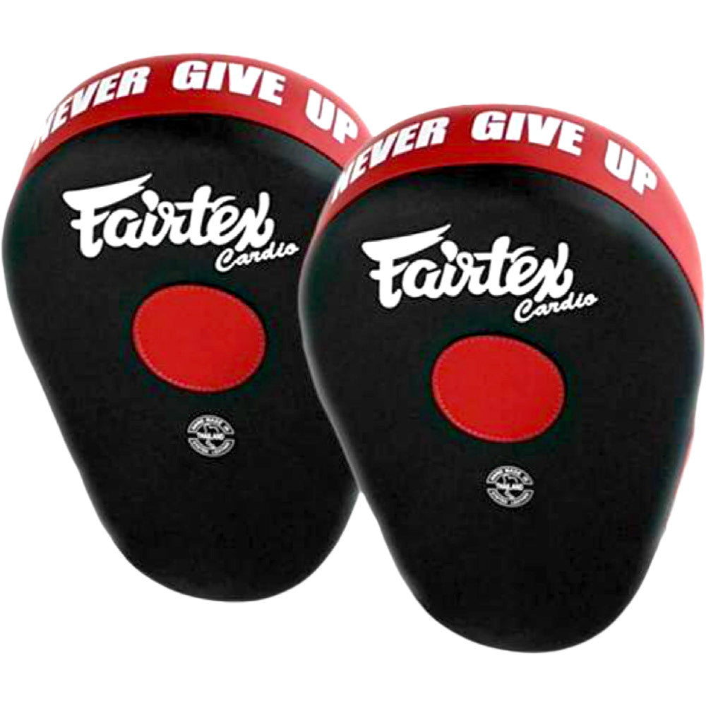 FAIRTEX MAXIMISED BLACK/RED FOCUS MITTS FITNESS