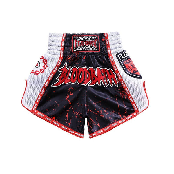 FLUORY BLOODBATH BLACK MUAY THAI SHORTS