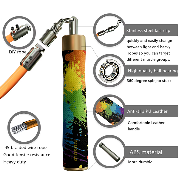 MOGOLD QUICK RELEASE LIMITED EDITION GRAFFITI JUMP ROPE SET FITNESS