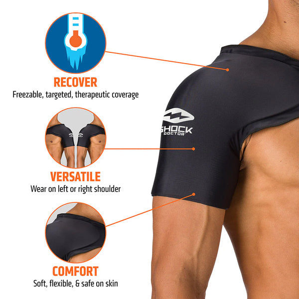 Shock Doctor Flex Ice Therapy Shoulder Compression Wrap Recovery