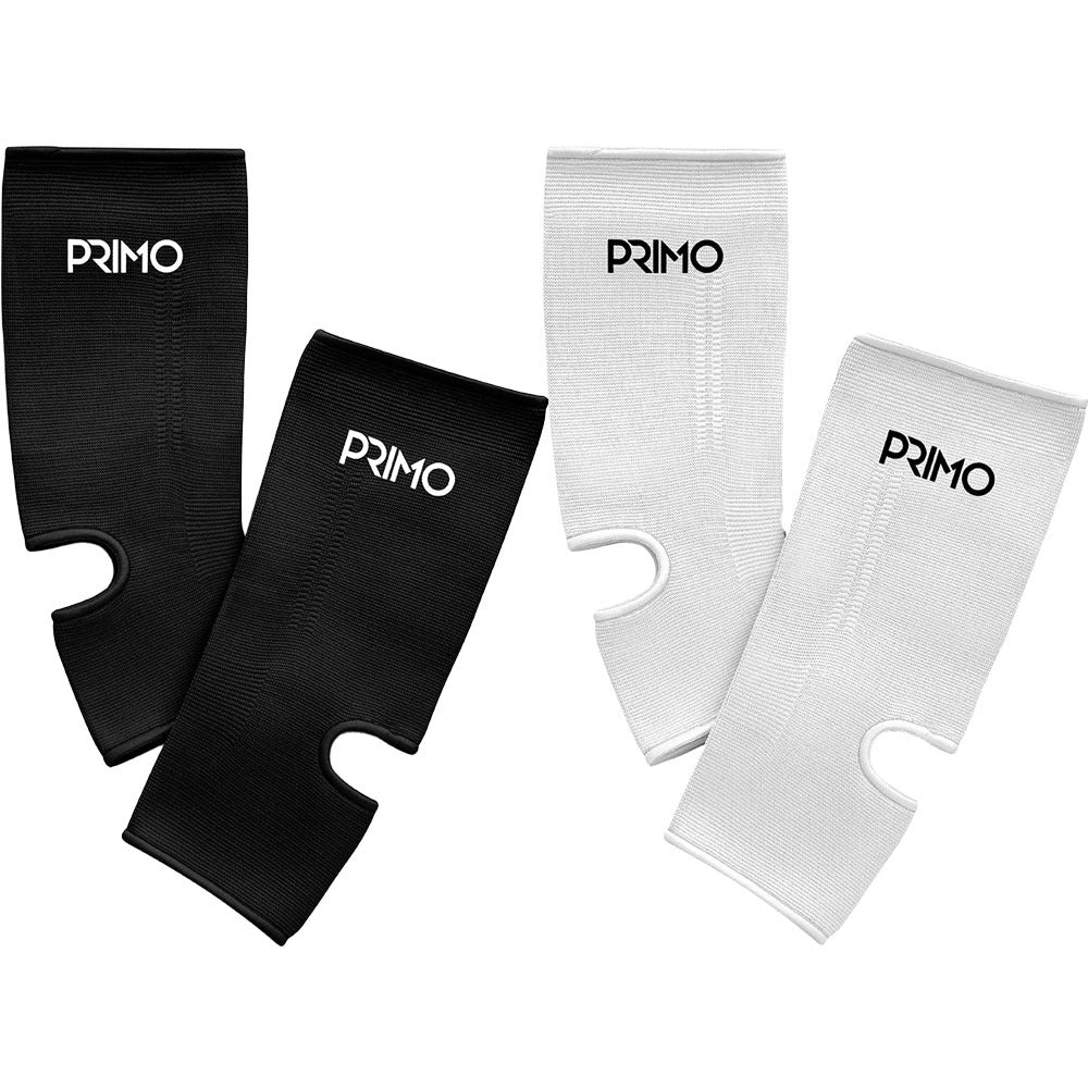 PRIMO 2 PACK WHITE/BLACK ANKLE GUARDS ANKLE SUPPORT