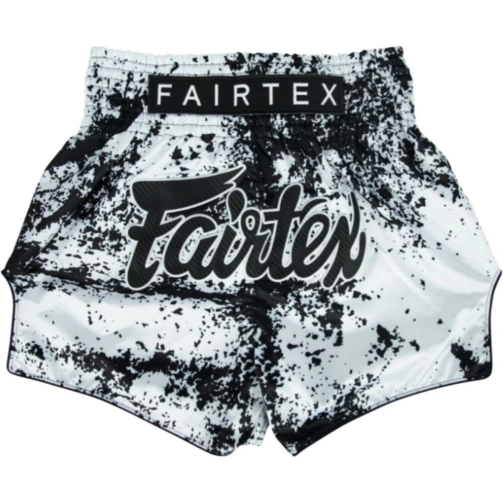 FAIRTEX GRUNGE WHITE MUAY THAI SHORTS FITNESS