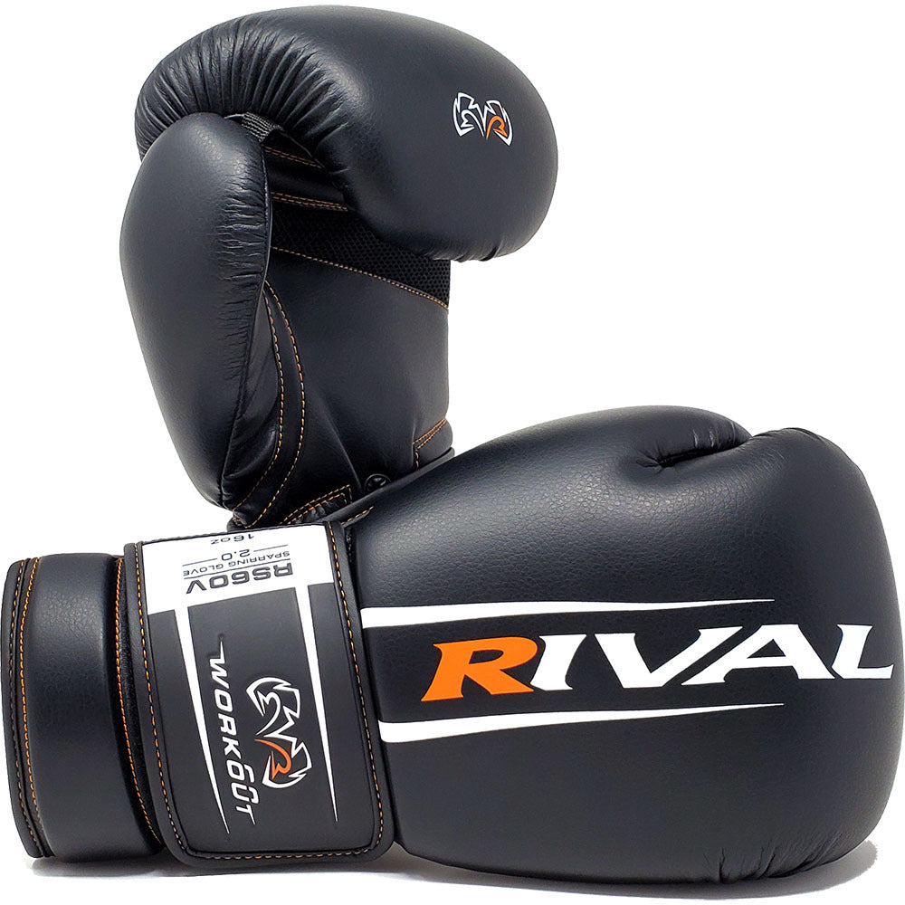 RIVAL RS60V WORKOUT 2.0 BLACK SPARRING GLOVES FITNESS