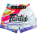FAIRTEX WORLD MUSIC WHITE MUAY THAI FITNESS SHORTS