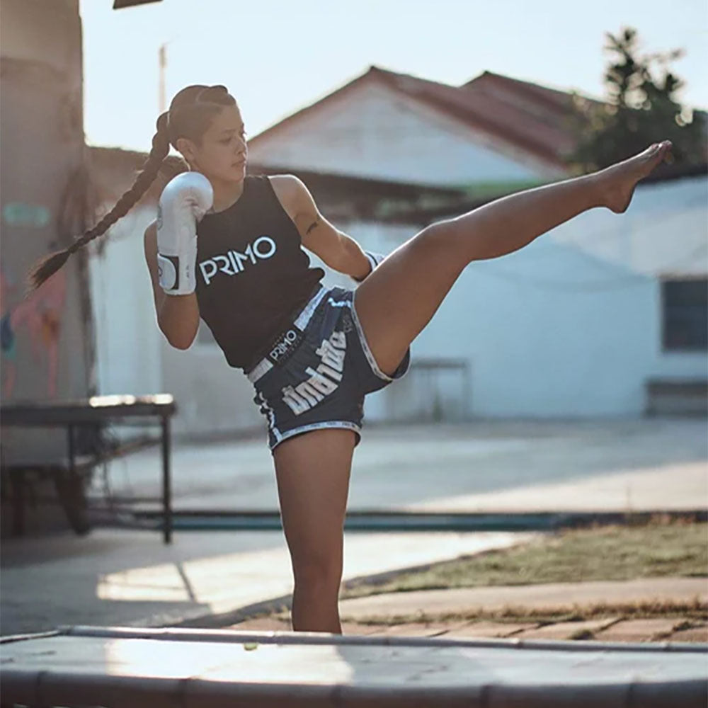 PRIMO FREE FLOW SERIES AZURE DREAMS MUAY THAI SHORTS FITNESS