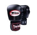 TWINS BLACK VELCRO MUAY THAI BOXING GLOVES FITNESS