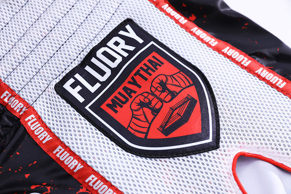 FLUORY BLOODBATH BLACK MUAY THAI SHORTS