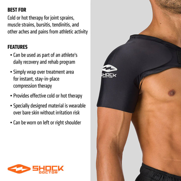 Shock Doctor Flex Ice Therapy Shoulder Compression Wrap Recovery