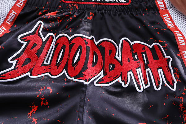 FLUORY BLOODBATH BLACK MUAY THAI SHORTS