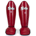 FAIRTEX SP5 COMPETITION RED SHIN GUARDS FITNESS
